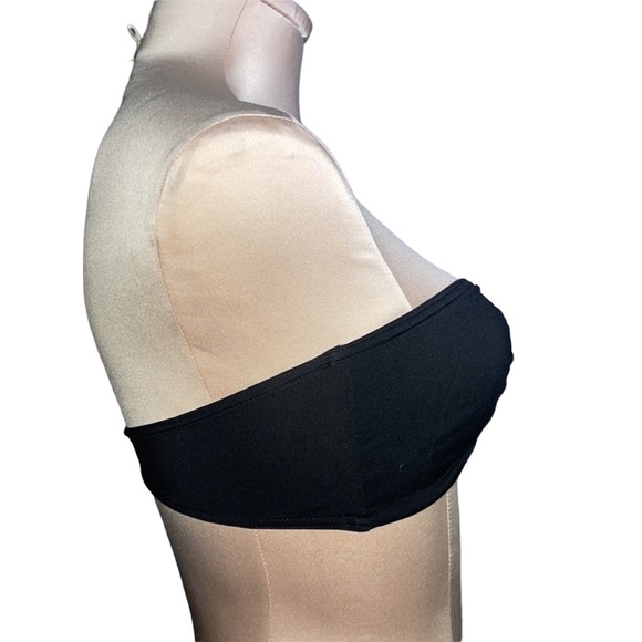 Victoria’s Secret black bikini top with gold accent. Size M - Picture 3 of 9